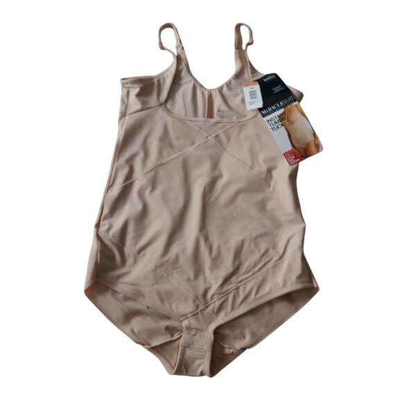 MiracleSuit Instant Tummy Tuck! Open-Bust Shaping Bodysuit Extra Firm 3XL Nude - Picture 3 of 9
